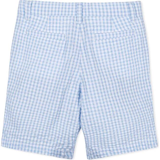 Organic Seersucker Short, Classic Blue Gingham - Shorts - 2