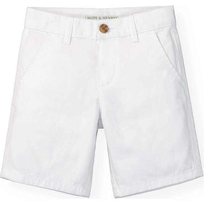 Organic Uniform Stretch Chino Short, White Stretch - Shorts - 1