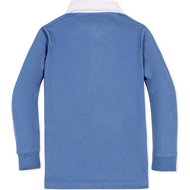 Organic Long Sleeve Rugby Shirt, Coastal Blue - Shirts - 2