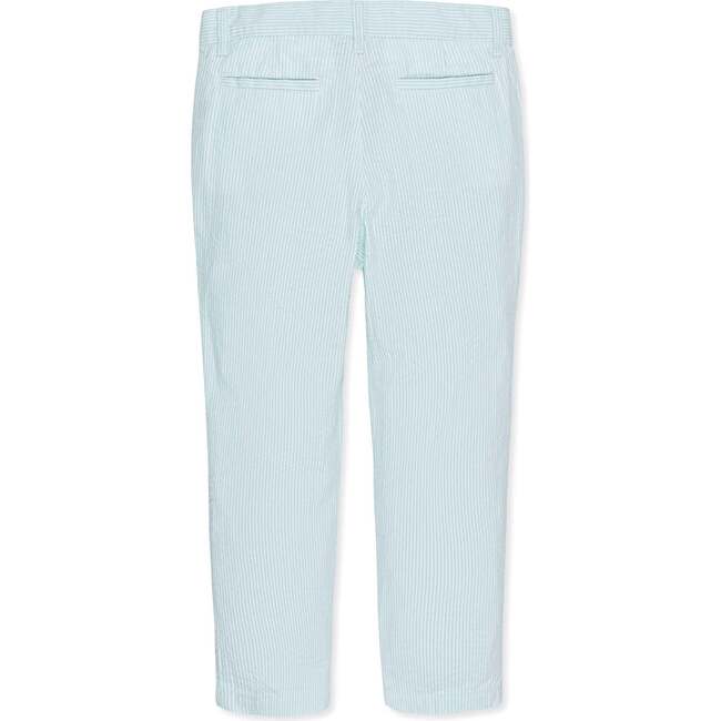 Organic Seersucker Suit Pant, Mint Seersucker - Pants - 2