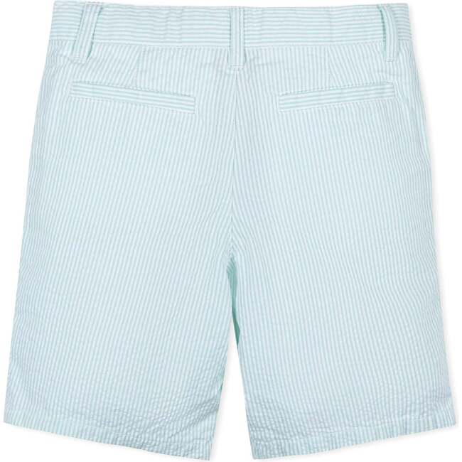 Organic Seersucker Short, Mint Seersucker - Shorts - 2