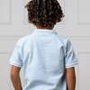 Organic Short Sleeve Knit Pique Polo Shirt, Robin's Egg Blue - Polo Shirts - 5