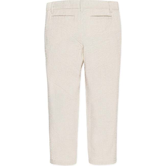 Organic Seersucker Suit Pant, Tonal Tan Seersucker - Pants - 2