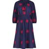 Solange Women's Popover Dress Navy Flower Embroidery, Navy - Dresses - 1 - thumbnail