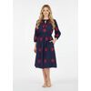 Solange Women's Popover Dress Navy Flower Embroidery, Navy - Dresses - 3