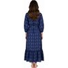 Juliette Women's shirtdress Indigo Blue Ikat, Indigo - Dresses - 3