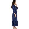 Juliette Women's shirtdress Indigo Blue Ikat, Indigo - Dresses - 4