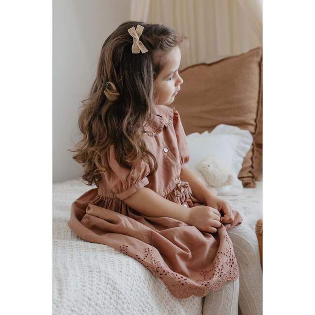 Aurora Ruffle Collar Cotton Dress Chocolat
