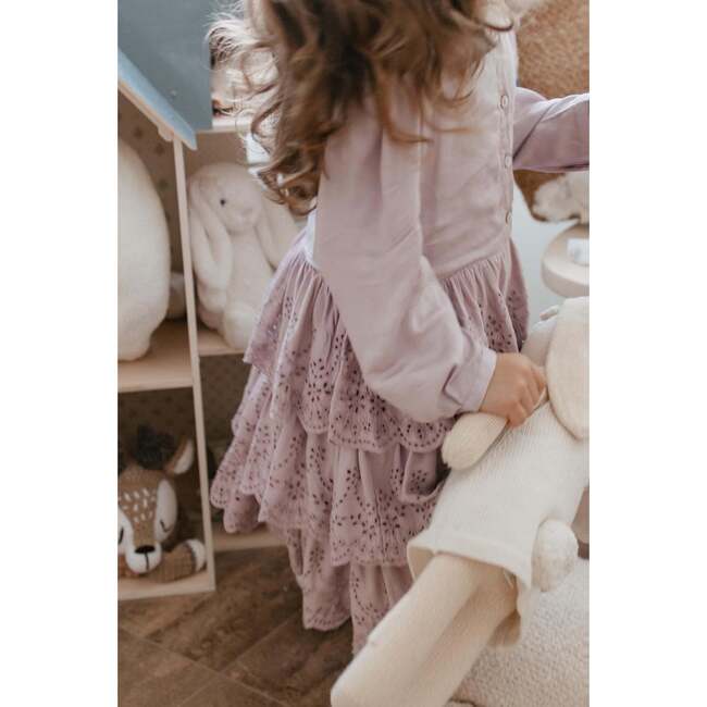 Amelia Sateen Anglaise Dress Lilac