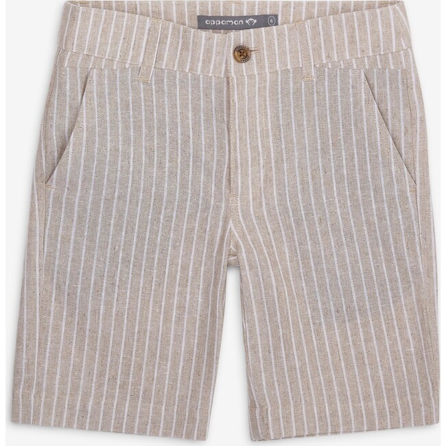 Trouser Short, Sand Stripe