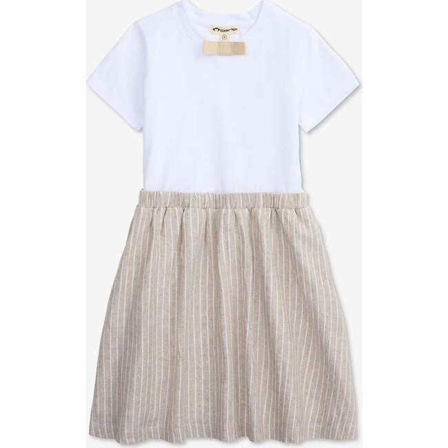 T-Shirt Skirt Dress, Sand Stripe