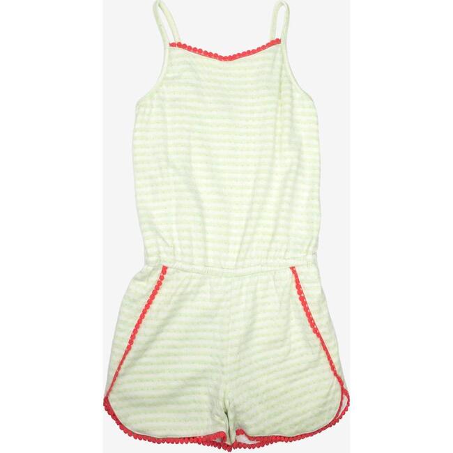 Novia Romper, Light Green Stripe