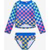 Oceana Rash Guard Set, Checkerboard - Two Pieces - 1 - thumbnail