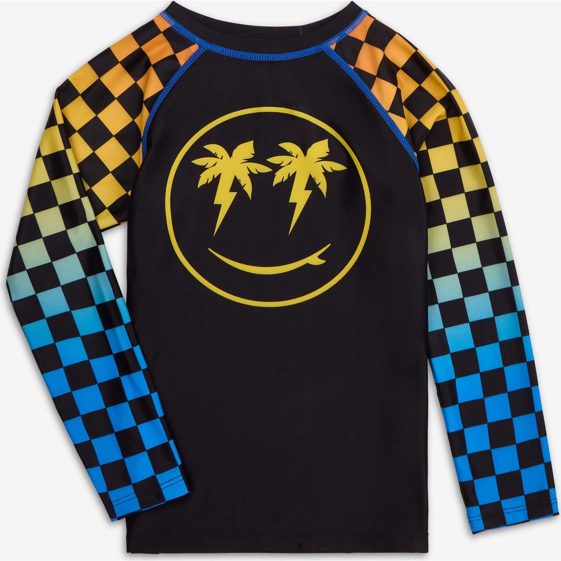 Long Sleeve Rash Guard, Checkerboard - Rash Guards - 1