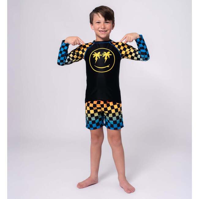 Long Sleeve Rash Guard, Checkerboard - Rash Guards - 2