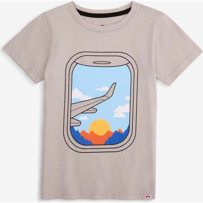 Graphic Short Sleeve Tee, Light Grey
