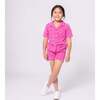 Girls Resort Shirt, Fuchsia - Shirts - 2