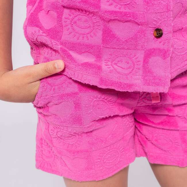 Girls Resort Shorts, Fuchsia - Shorts - 4