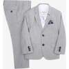 2-Pc Stretchy Mod Suit, High Rise Grey - Suits & Separates - 1 - thumbnail
