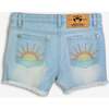 Rhodes Frayed Hem Denim Shorts, Light Blue - Shorts - 2 - thumbnail
