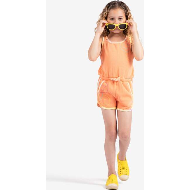 Olivia Sleeveless Drawstring Waist Romper, Apricot