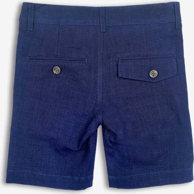 Flat-Front Trouser Short, Dark Navy