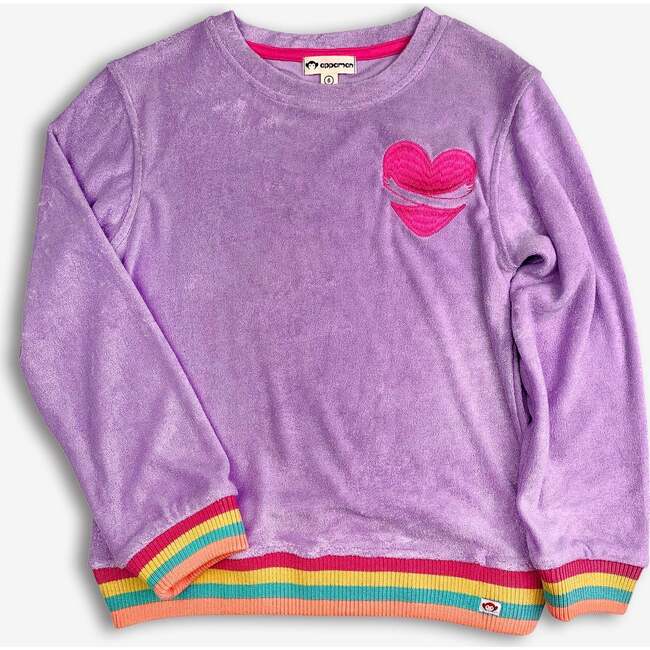 Lori Bright Striped Trim Shorts, Sweet Lavender