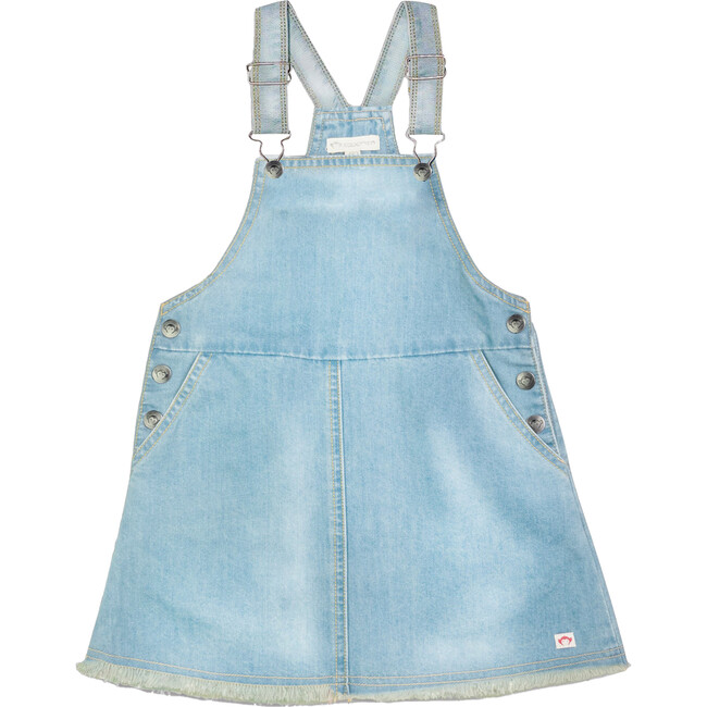 Josie Denim Overall Dress, Light Blue