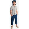 Beach Straight Cut Pant, Dark Navy - Pants - 2 - thumbnail