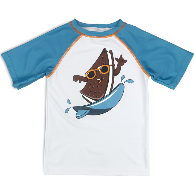 Rash Guard-Ice Cream Sandwich, teal