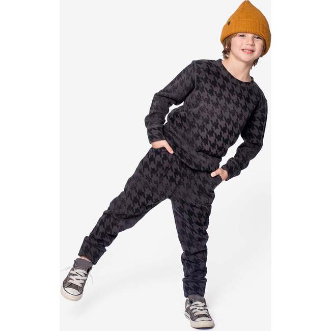 Rest Day Sweats, Black Houndstooth