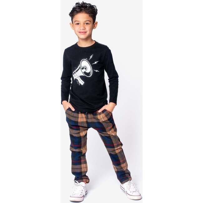 Club Pant, Navy/Khaki Plaid