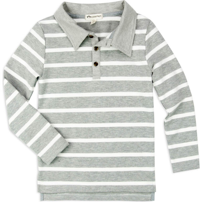 Verses Polo, Grey Stripe - T-Shirts - 1