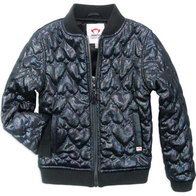 Nikki Bomber Jacket, Black Hearts - Jackets - 1