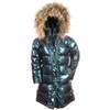Sparkle Long Down Coat, Teal - Coats - 1 - thumbnail