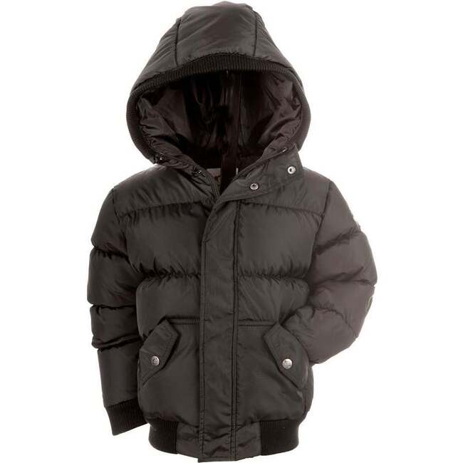 Puffy Coat, Black - Coats - 1