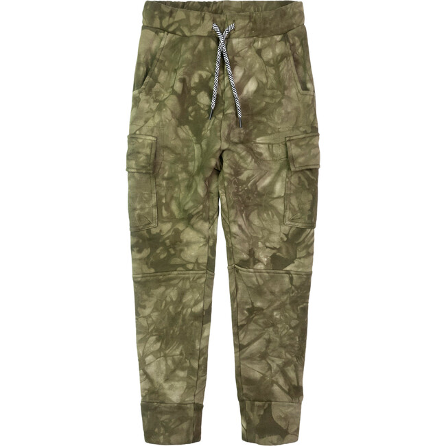Empire 2-Accordion Pocket Sweatpants, Olive Tie Dye