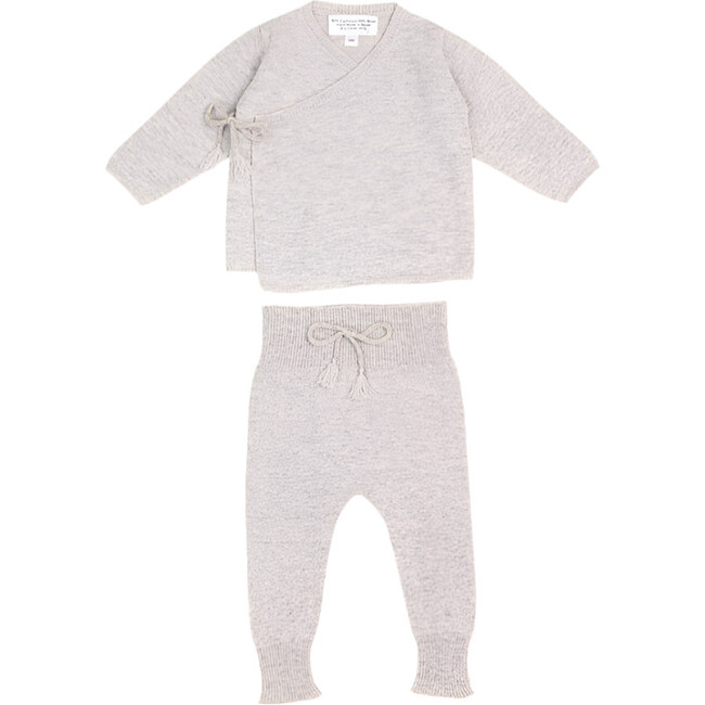 Cashmere Wrap Cardigan Grey Dawn