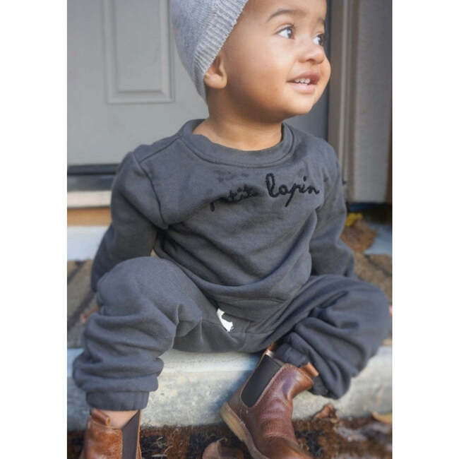 Finley Cotton Fleece Sweatsuit Set, Midnight