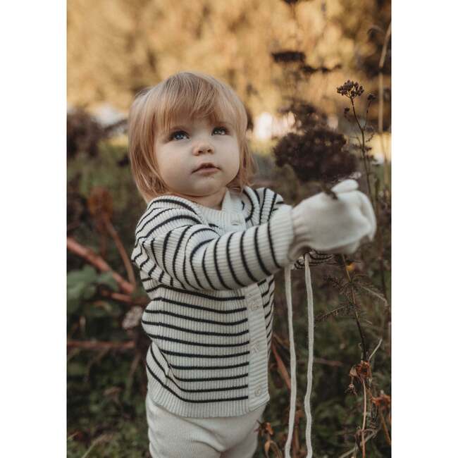 Cashmere Cardigan Black/White