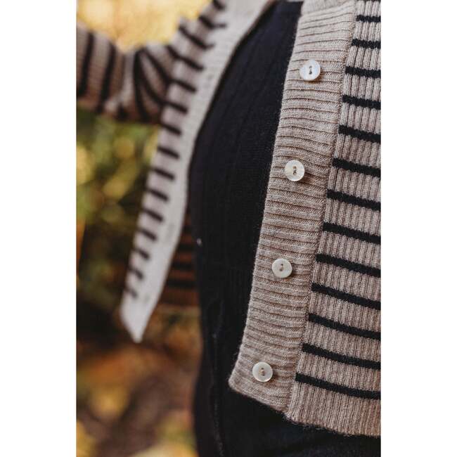 Cashmere Cardigan Black/Beige