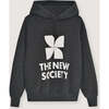 TNS Logo Hood Sweatshirt Galactic Grey Melange - Sweatshirts - 1 - thumbnail