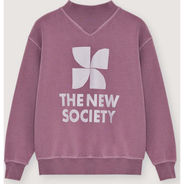 TNS Logo Rib Collar Sweatshirt Grape Bliss
