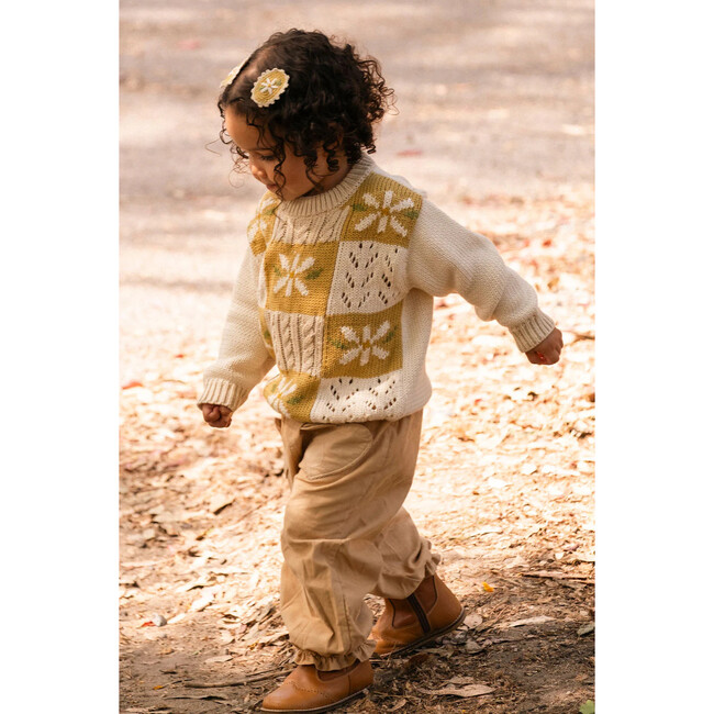 Daisy Patchwork Sweater, Honeycomb