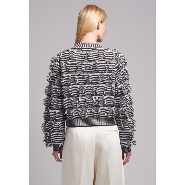 Luella Stripe Cardi, Black/White Stripe - Cardigans - 4