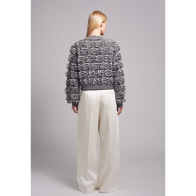 Luella Stripe Cardi, Black/White Stripe - Cardigans - 5