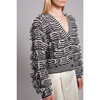 Luella Stripe Cardi, Black/White Stripe - Cardigans - 6