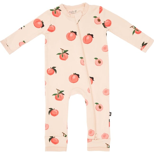 Zippered Romper, Peach - Rompers - 1