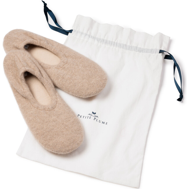 Cashmere Slippers, Beige