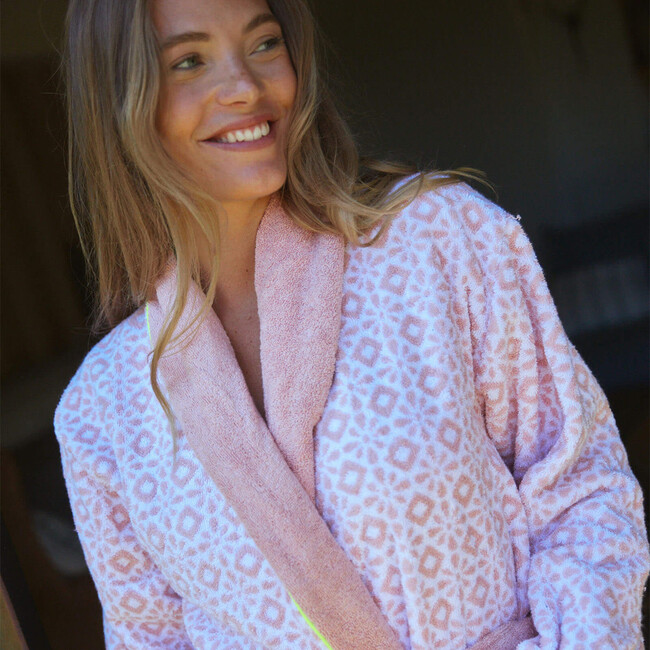 Women's Azulejos Bathrobe, Pink